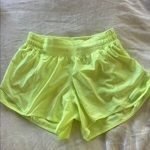Lululemon Neon Yellow Running Shorts